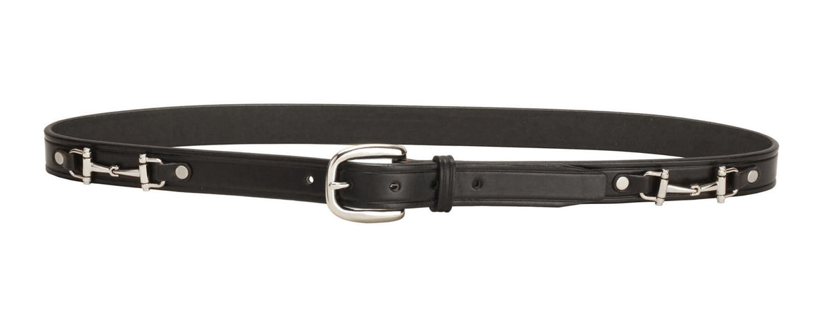 " Snaffle Bit Belt with Nickel Snaffle Bits & Buckle