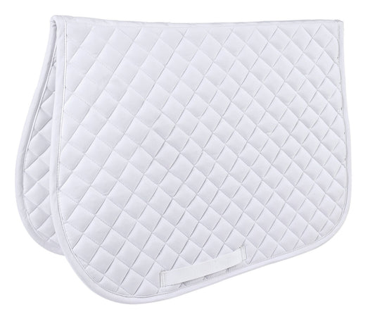 Quilted White All-Purpose Saddle Pad